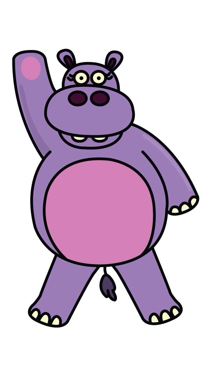 720x1280 How To Draw A Cute Hippo, Easy Step