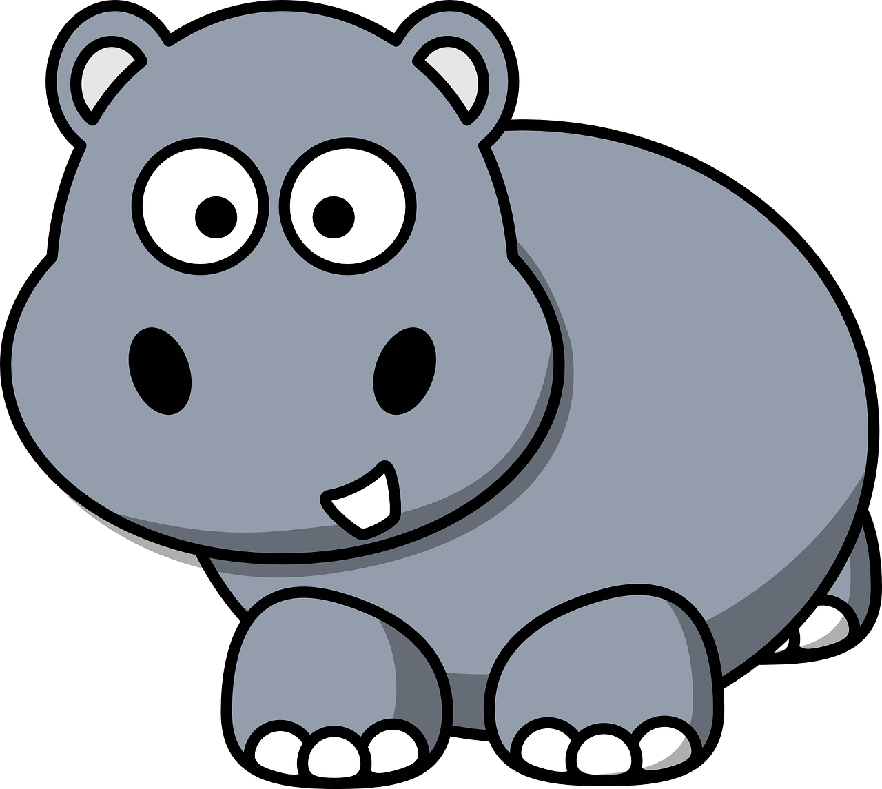 1280x1145 Collection Of Free Hippo Drawing Dancing Download On Ui Ex