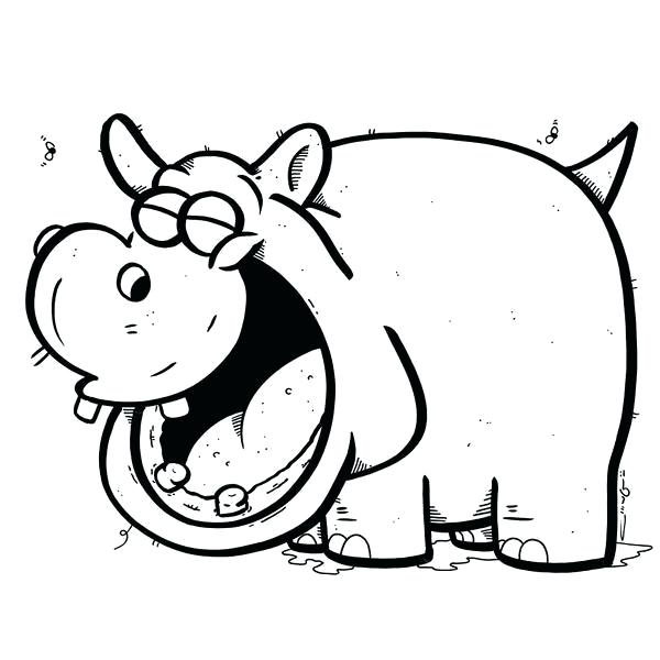 Hippo Drawing For Kids | Free download on ClipArtMag