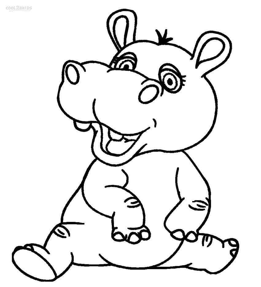 850x935 Printable Hippo Coloring Pages For Kids