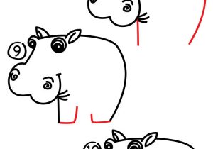 300x210 Hippo Drawing Step