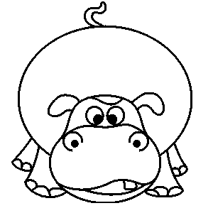 300x300 How To Draw Hippopotamus, How To Draw For Kids, How To Draw Step