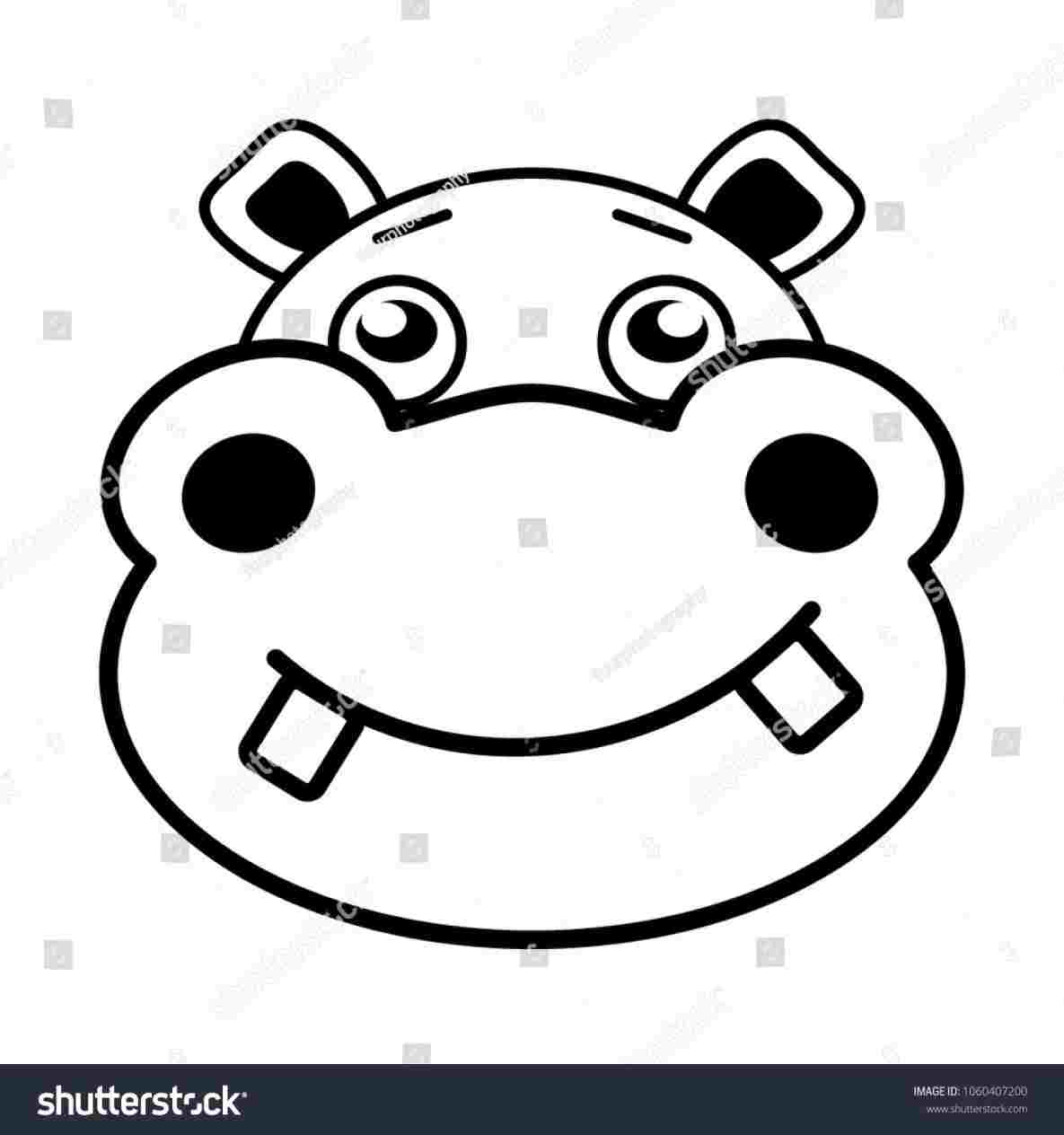 1185x1264 Huge Collection Of 'hippo Face Drawing' Download More Than
