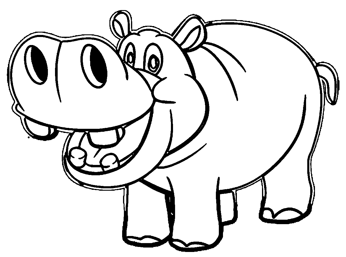 1170x868 Printable Hippo Coloring Pages For Kids