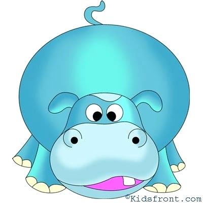 400x400 Sketches For Kids To Draw Hippopotamus Drawing Architecture