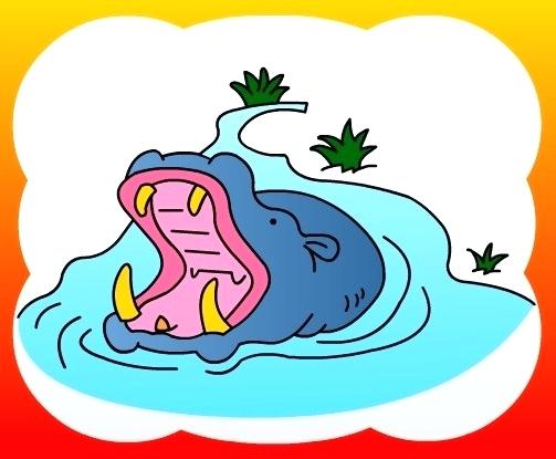 503x415 Draw Hippo Draw Hippopotamus Draw Hippo Step