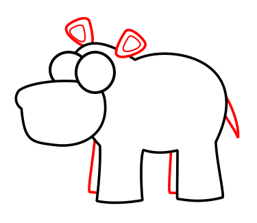375x325 Drawing A Cartoon Hippo