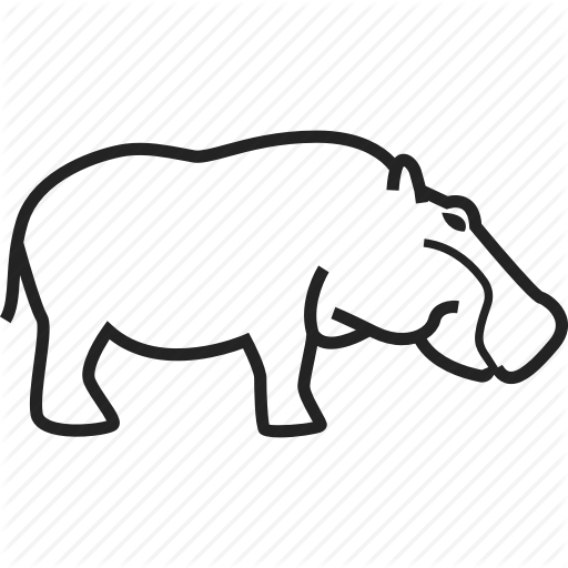 512x512 Drawing Hippopotamus Cool Transparent Png Clipart Free Download