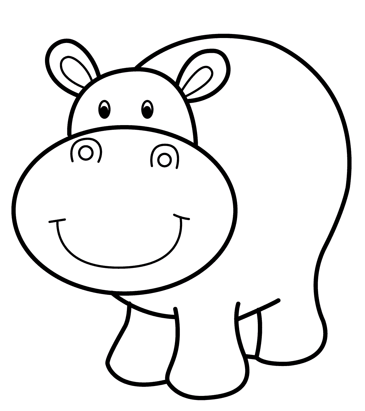 1257x1416 Hippo Coloring Pages Unique Cute Download Attachment