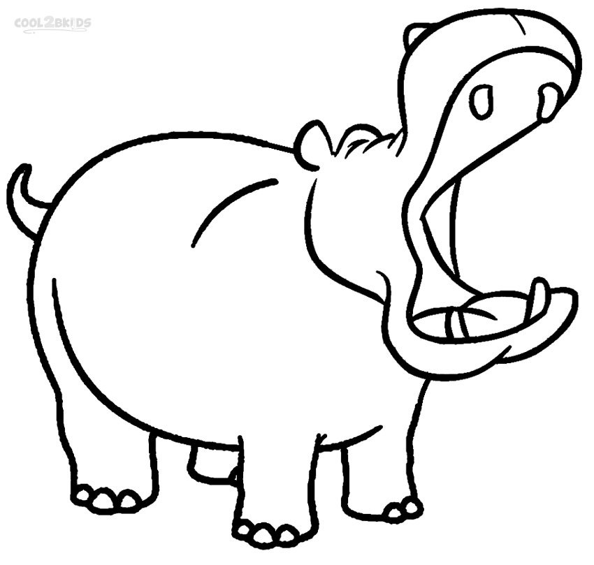 850x809 Hippo Face Coloring Pages Hippo Coloring