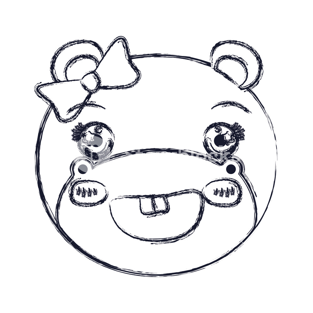 1000x1000 Blurred Silhouette Face Of Female Hippo Animal Cute Expression