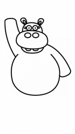 250x444 Hippo Drawing, Picture