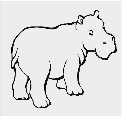Hippo Line Drawing | Free download on ClipArtMag