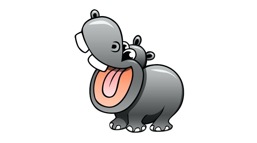 900x500 Hippo Drawings How Simple Hippo Drawings