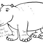 150x150 Hippo Outline Drawing How To Draw A Hippopotamus Step Step Arcmel