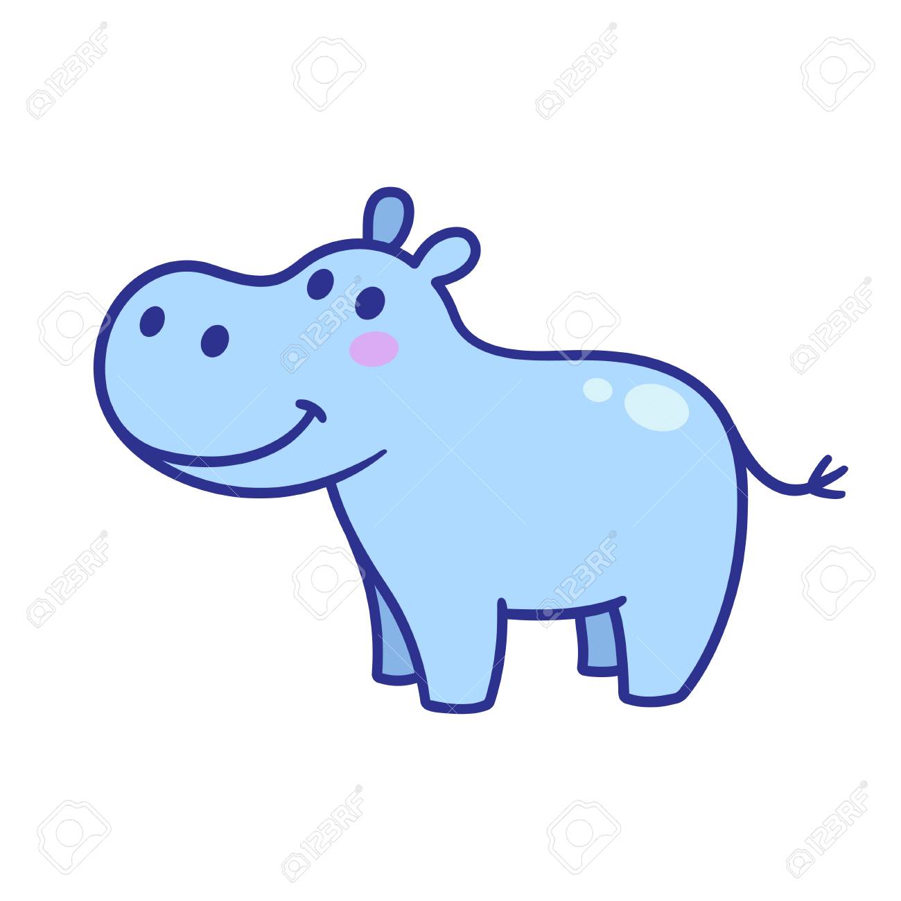 1300x1300 Huge Collection Of 'cartoon Hippo Drawing' Download More Than