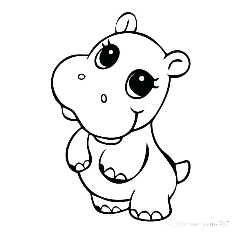 Hippopotamus Drawing | Free download on ClipArtMag