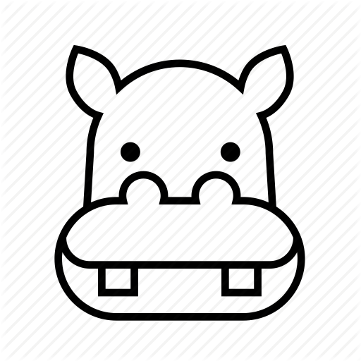 512x512 Drawing Hippopotamus Hipo Transparent Png Clipart Free Download