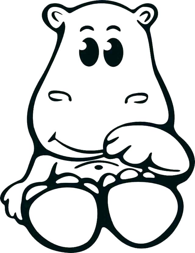 640x829 Hippopotamus Coloring Pages Hippo Coloring