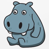 190x190 Hippopotamus Comic Cartoon Gift Idea Animal Draw Mouse Pad