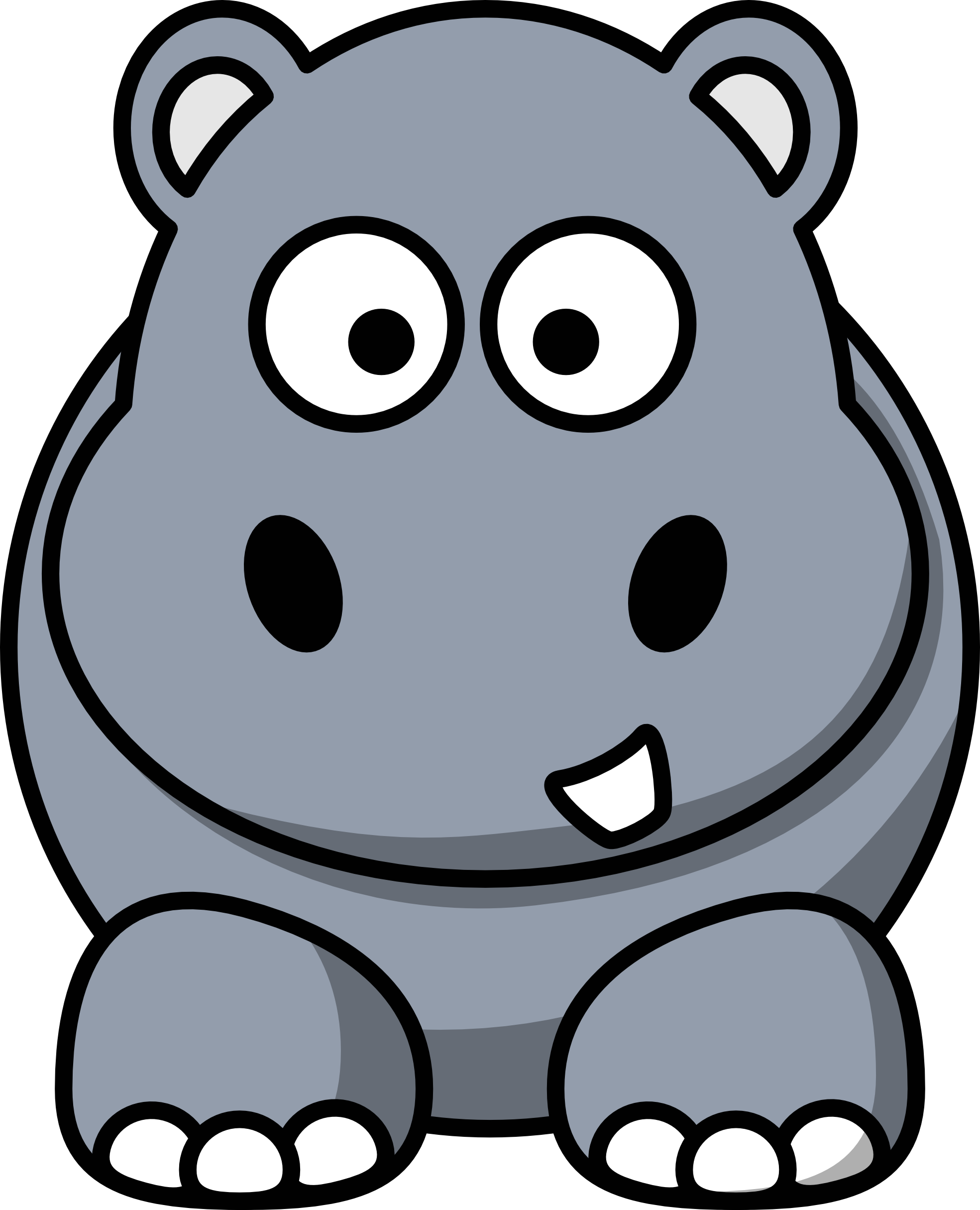 1969x2430 Collection Of Free Hippo Drawing Colour Download On Ui Ex