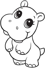 183x275 Image Result For Hippo Line Drawing Hippos Cute Hippo, Cute