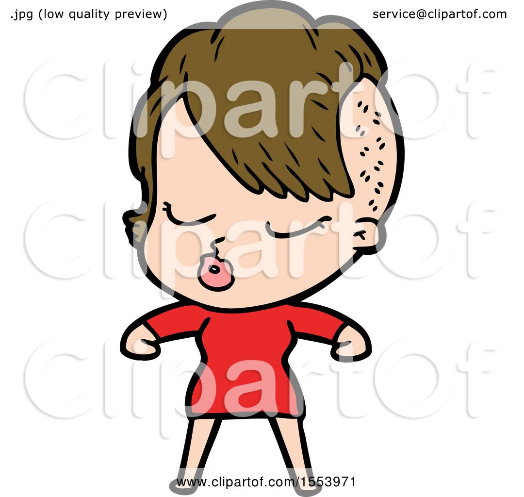 1080x1024 Cartoon Pretty Hipster Girl