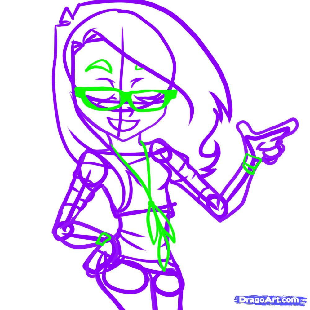 1000x1000 How To Draw A Cartoon Hipster, Step