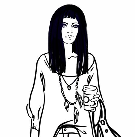 446x450 Urban Street Style Pretty Hipster Girl With Pink Hair Holding