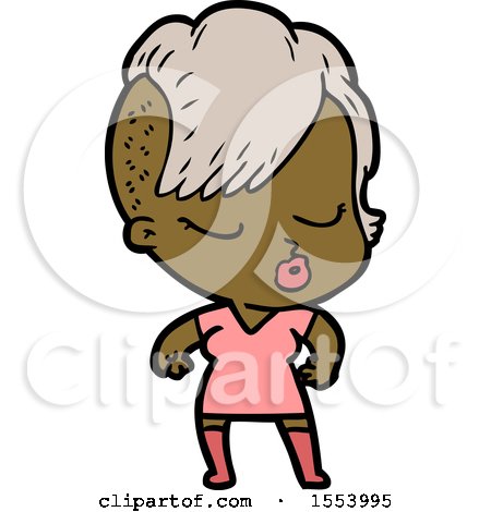 450x470 Cartoon Pretty Hipster Girl