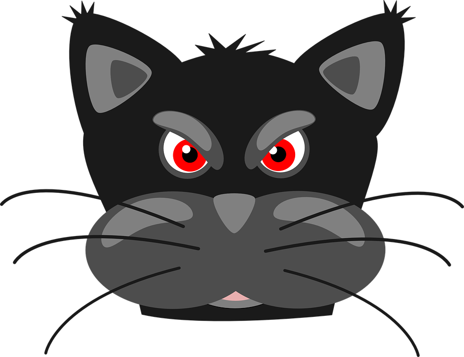 937x720 creepy clipart hissing cat