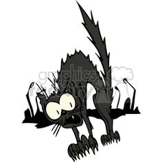 236x236 creepy clipart hissing cat