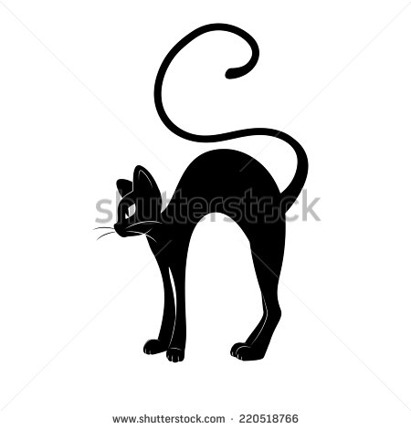 450x470 hissing cat silhouette