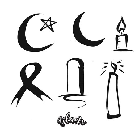 450x450 Set Of Hand Drawn Islam Symbols Various Religious Historical