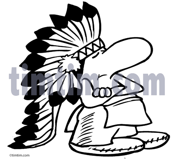 573x532 Free Drawing Of American Indian Chief From The Category