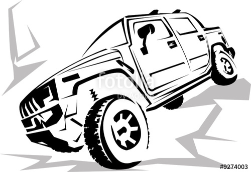 500x344 Illustration Of A Military Off Road Car Stock Image And Royalty