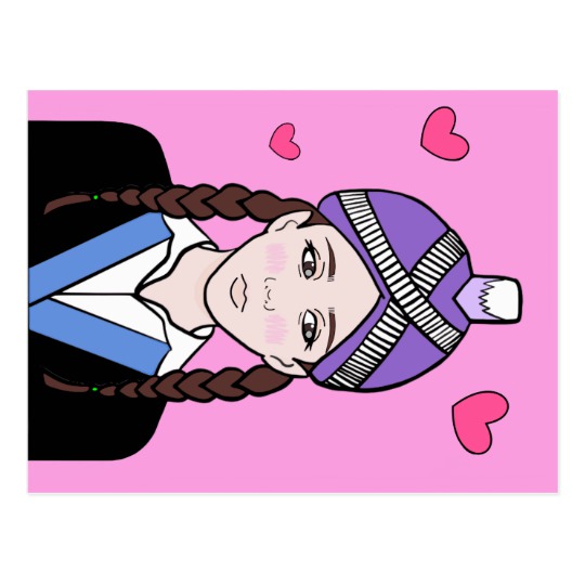 540x540 Sweet Traditional Hmong Girl Pop Art Postcard