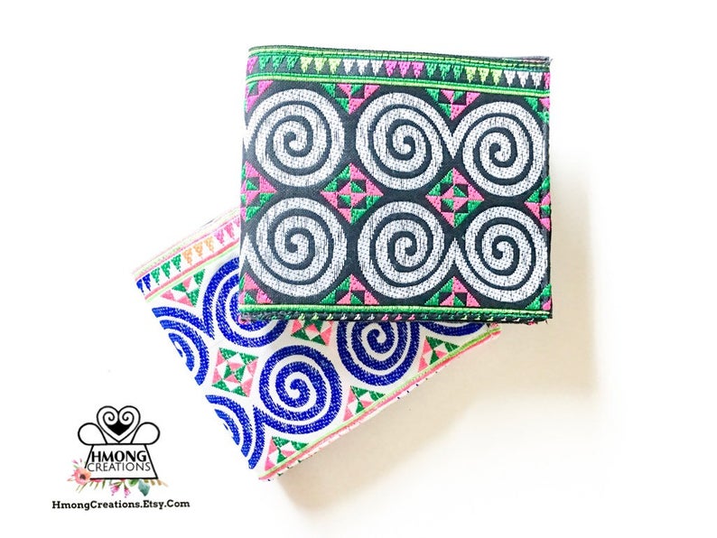 794x596 Wallet Hmong Trim Black Hmong Creations Etsy