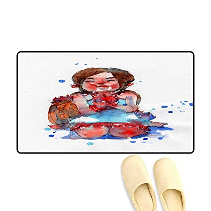 425x425 Door Mats For Inside Non Slip Backing Watercolor