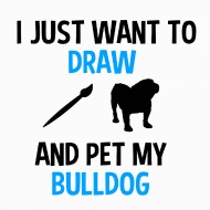 190x190 Bulldog Drawing Paint Gift Dog Dogs Hobby Iphone Case