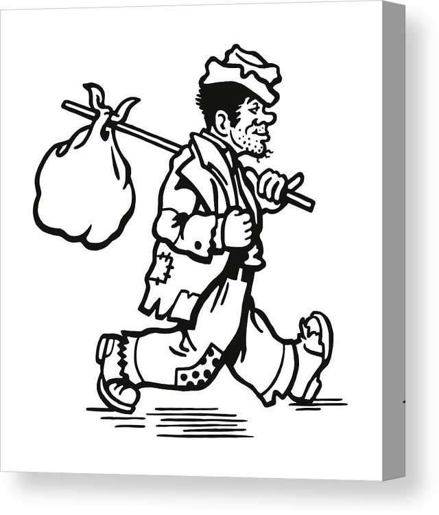 640x750 Hobo With A Knapsack Canvas Print Canvas Art