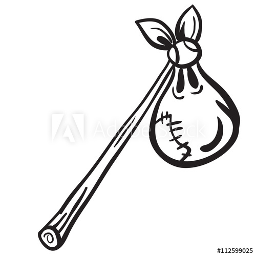 500x500 Black And White Hobo Sack