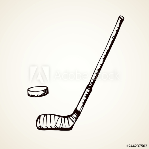 500x500 Hockey Stick Vector Drawing
