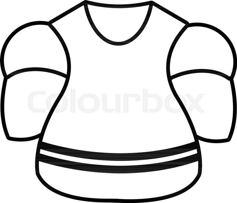800x686 Ice Hockey Uniform Icon Outline Stock Vector Colourbox