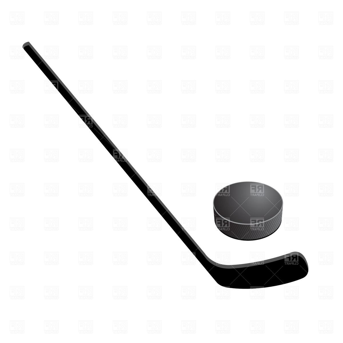 1200x1200 Unique Puck And Hockey Stick Vector Drawing Free Vector Art