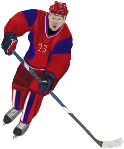 400x483 How To Draw A Hockey Player
