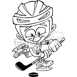 300x300 Cartoon Hockey Player Outline Clipart Royalty Free Clipart