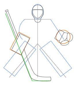260x297 Cartoon Hockey Goalie Step