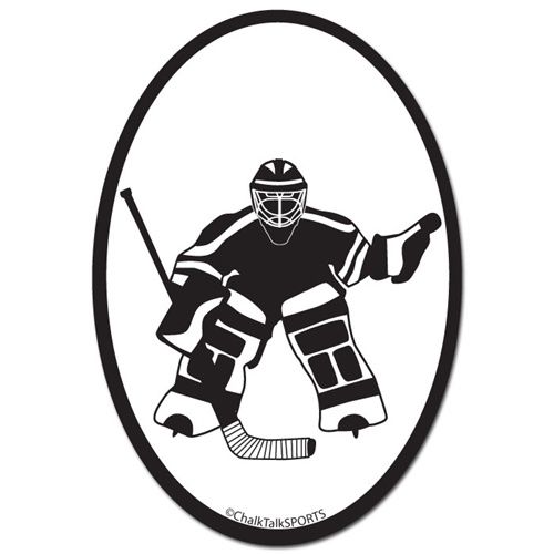 500x500 Hockey Goalie Decal