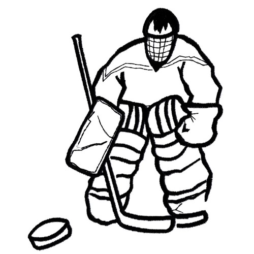 500x500 Hockey Goalie Embroidery Designs, Machine Embroidery Designs